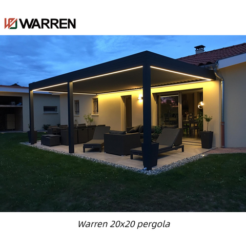 Warren 20x20 outdoor pergola with waterproof gazebo canopy