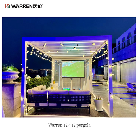 Warren 12x12 pergola with aluminum alloy waterproof roof gazebo