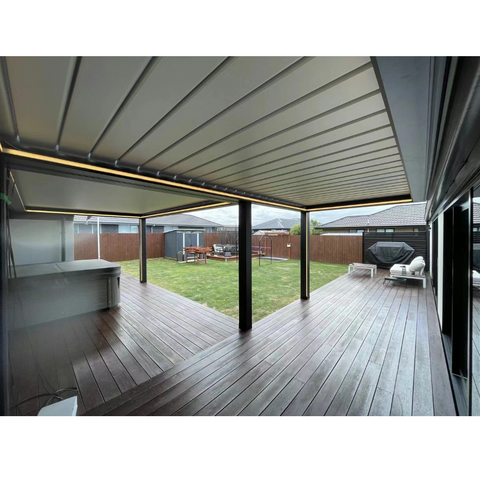Warren 12x20 louvered pergola with aluminum alloy roof outdoor