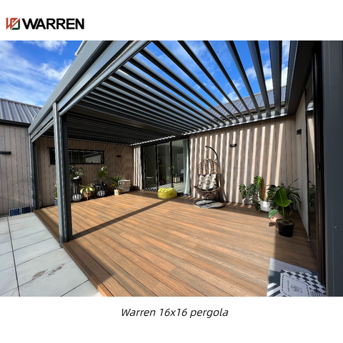Warren 16x16 pergola plans with aluminium waterproof gazebo