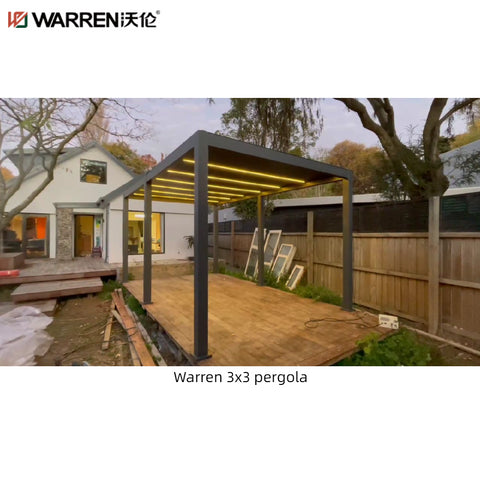 Warren 3x3 Pergola With Roof Aluminum Louvers Outdoor Gazebo