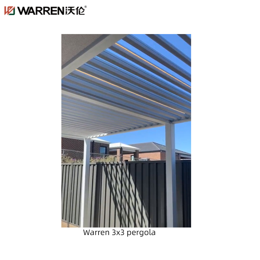 Warren 3x3 Pergola With Roof Aluminum Louvers Outdoor Gazebo