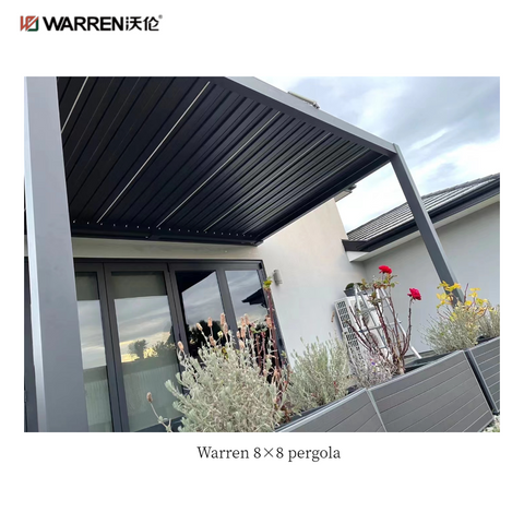 Warren 8x8 outdoor pergola with aluminum alloy metal gazebo