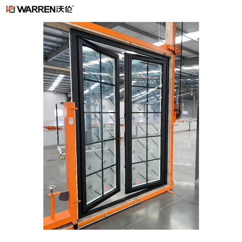 Warren 72x80 Double French Doors With Black Interior French Doors