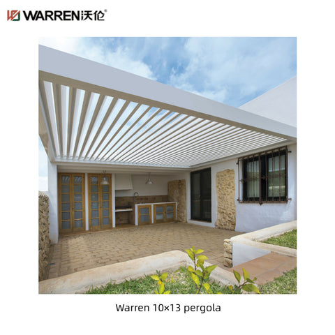 Warren 10x13 outdoor pergola with aluminum alloy louvered roof