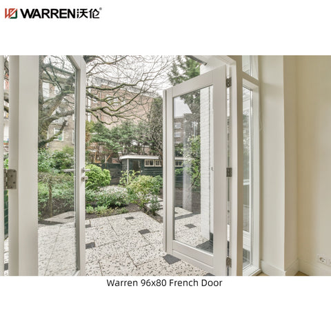 Warren 96x80 Indoor French Doors Glass With Modern Interior Glass Double Doors