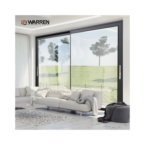 Warren 96x84 sliding door panoramic internal frameless sliding patio door