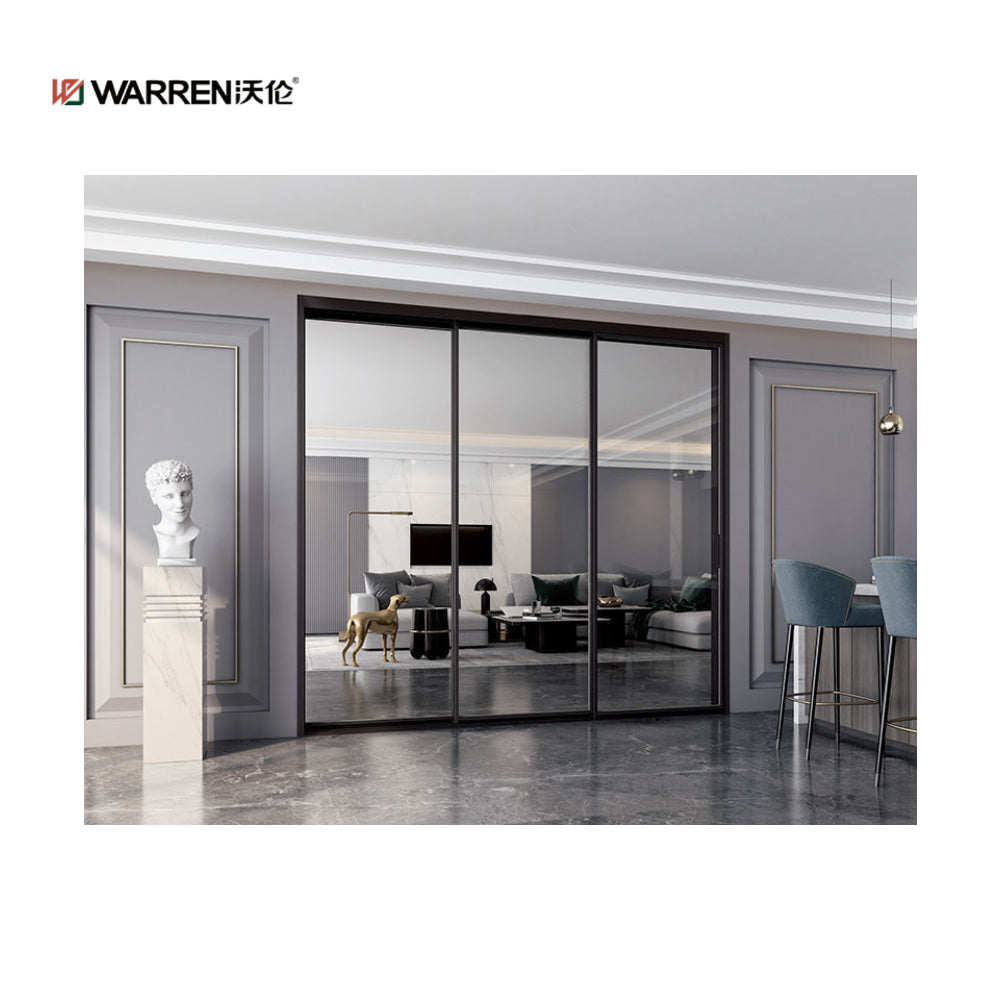 Warren 96x84 sliding door panoramic internal frameless sliding patio door